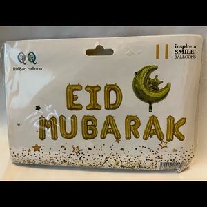 Eid Mubarak Durable Letter Foil Balloons. Ideal For Decorations Or To Gift.